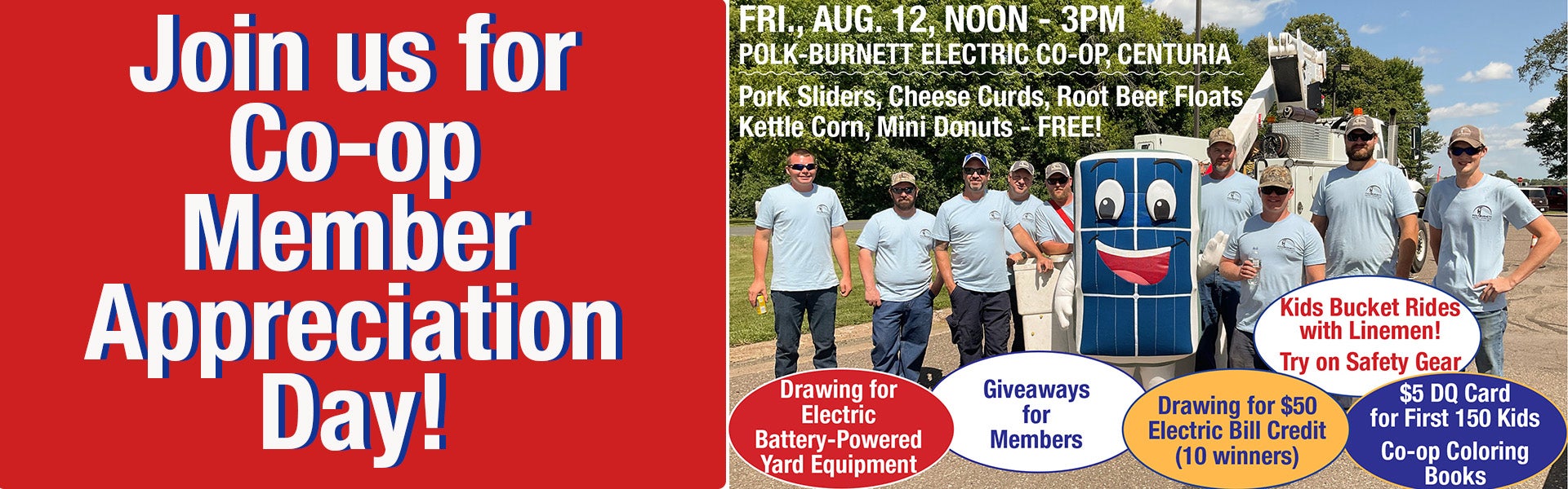 Member Appreciation Day is August 12
