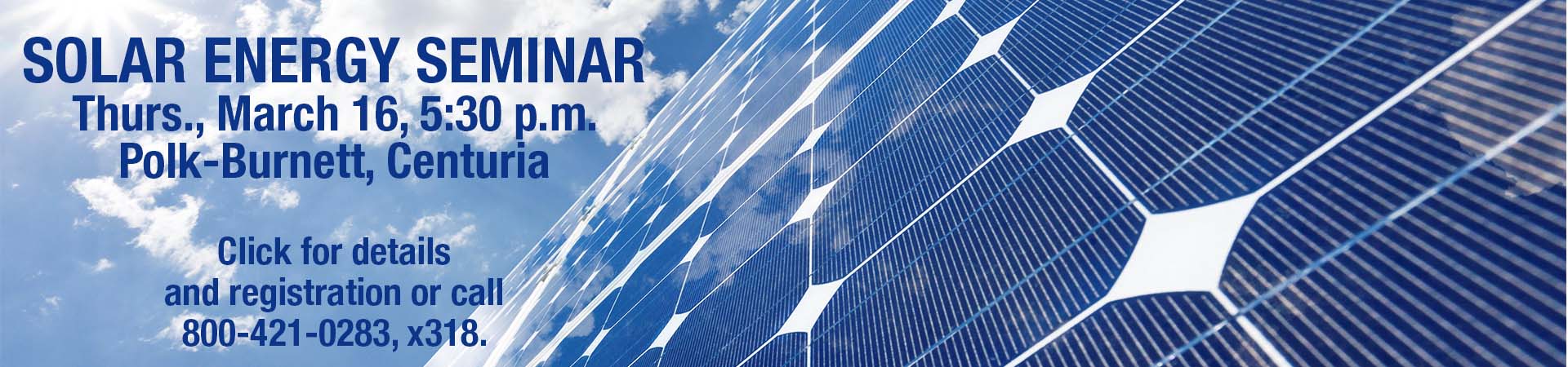 Register for solar seminar March 16
