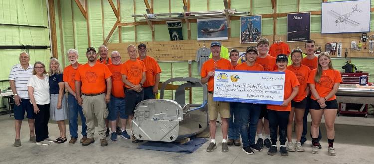 Operation Round Up grant to Teen Aircraft Factory of Wisc.