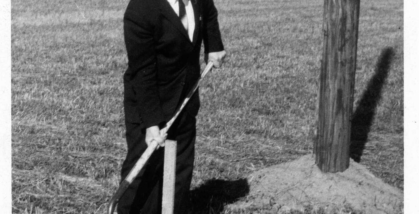 Groundbreaking for new co-op office in Centuria, Wisconsin.