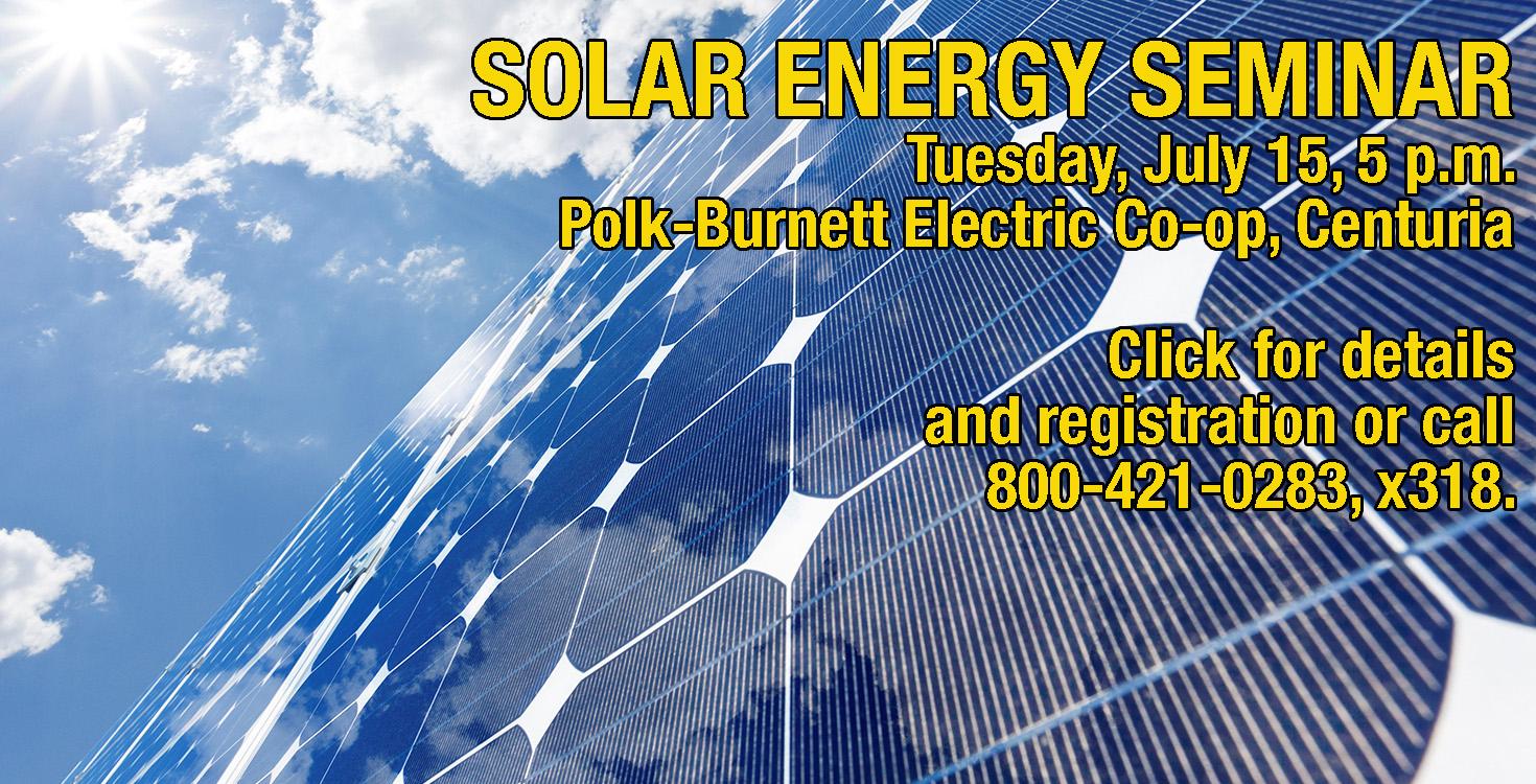 Solar Energy Seminar July 15, 2025
