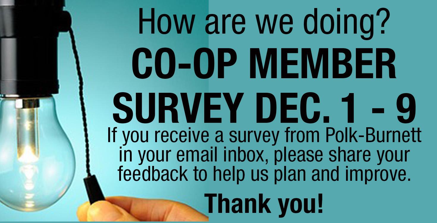 Watch for member survey Dec. 1 - 9 in your inbox